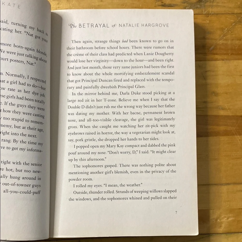 The Betrayal of Natalie Hargrove by Lauren Kate Softcover Library Collector Good